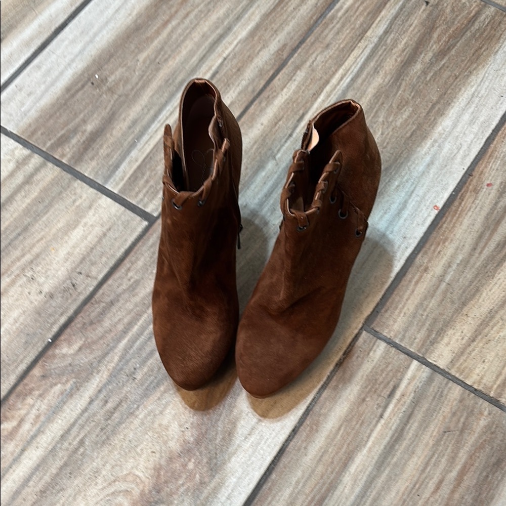 Jessica Simpson Brown Ankle Booties with Chic Appeal